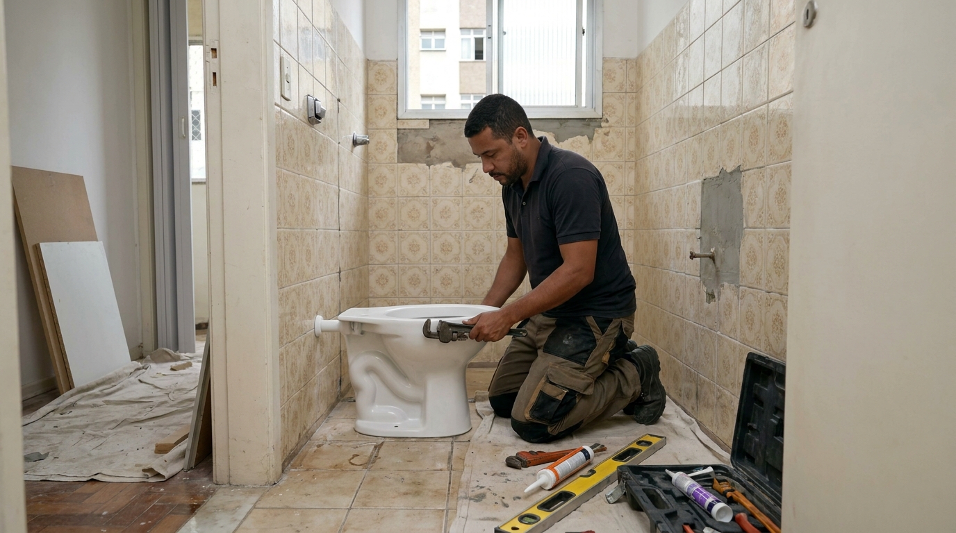 Reforço de vedação sanitária em Bauru-SP